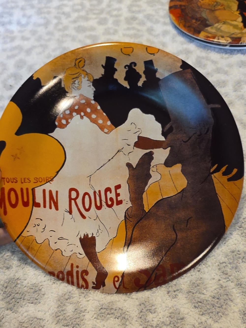 Vintage Centrum "Vintage Posters" Moulin Rouge Decorative Plate by Toulouse-Laut